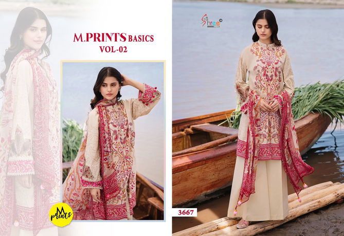 M Prints Basics Vol 2 By Shree Cotton Embroidery Pakistani Suits Wholesale Price In Surat